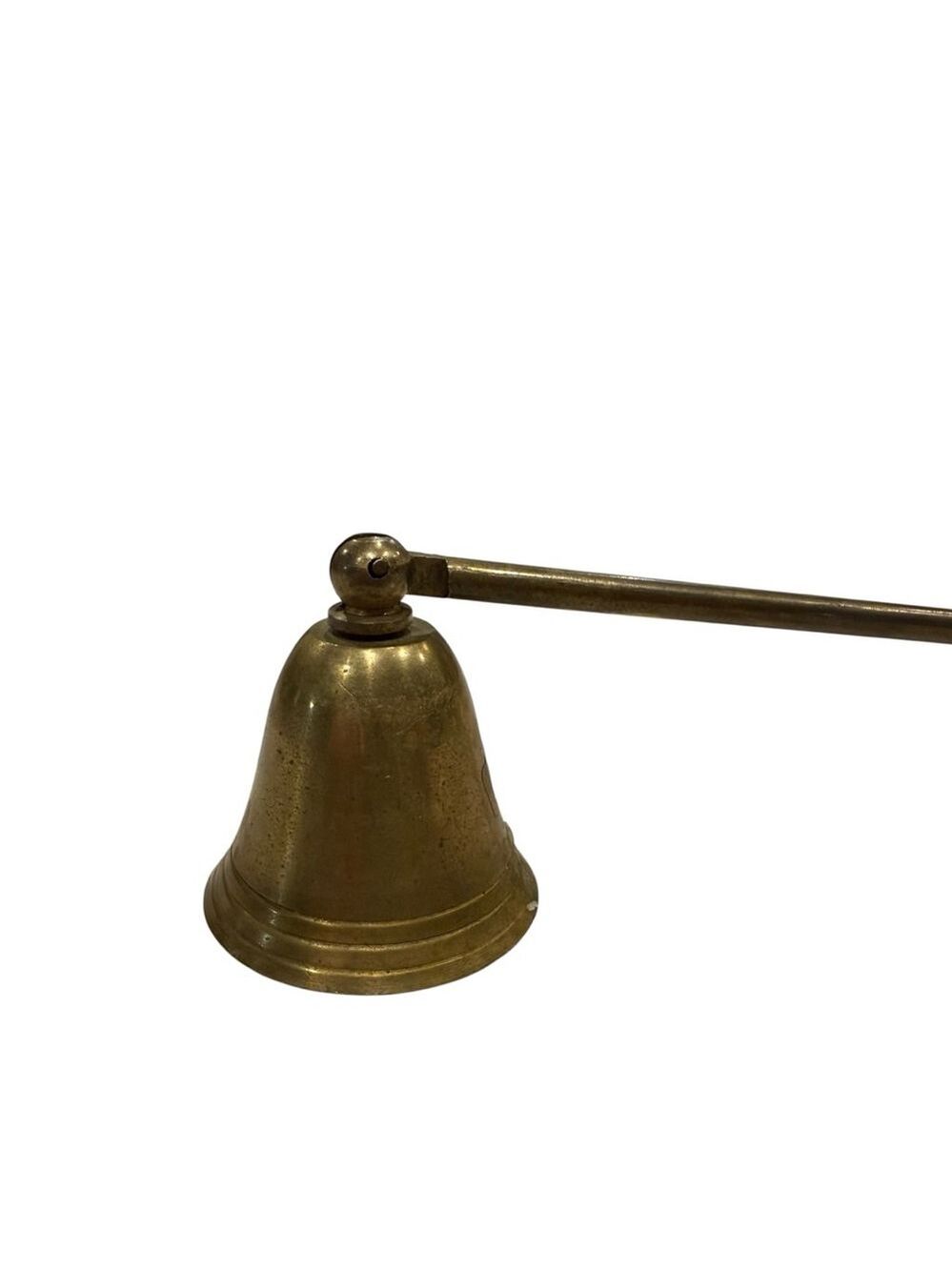 Vintage Brass Candle Snuffer with Bell Shaped Extinguisher – 6” Long - Picture 2 of 7